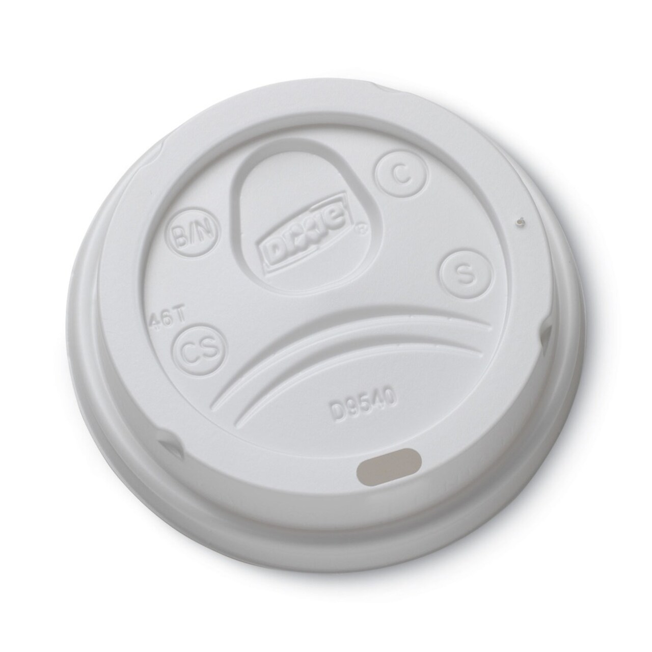 Dixie 10 oz. Sip-Through Hot Drink Dome Lids - White (100/Pack)